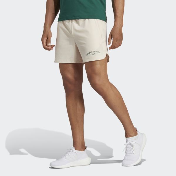 Linen Adidas Sports Club Graphic Shorts