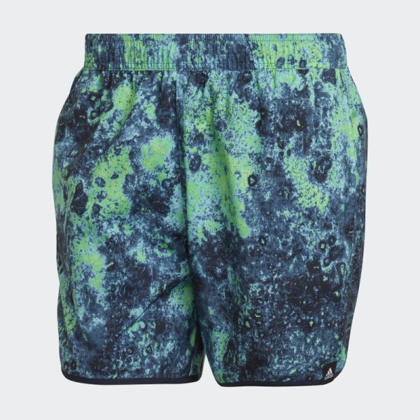 Adidas Blue Short Length Melting Salt Reversible CLX Swim Shorts