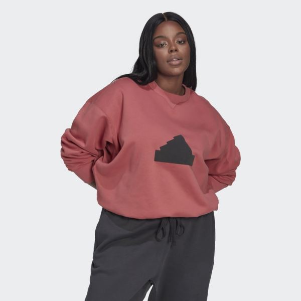 Adidas Red Sweatshirt (Plus Size)