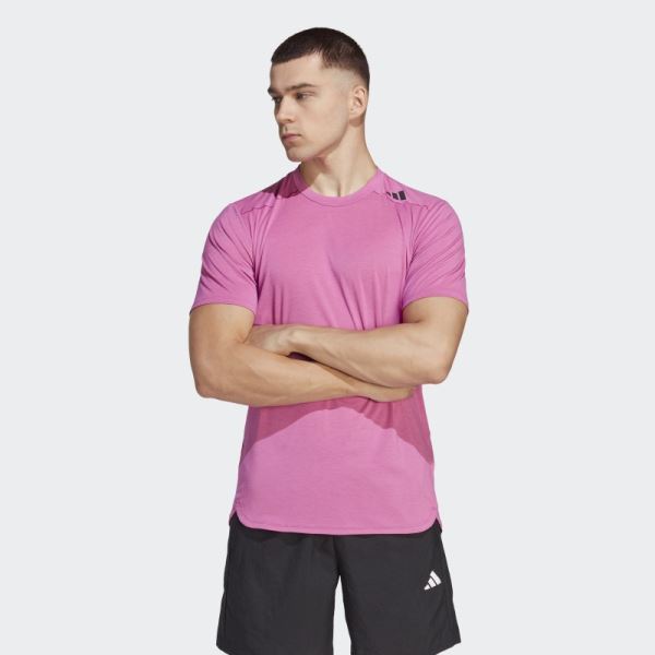 Adidas Fuchsia Designed for Training AEROREADY HIIT Color-Shift Training Tee