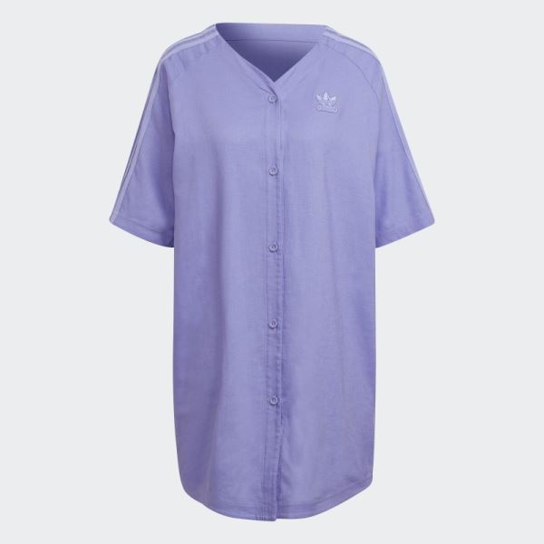 Adidas Linen Baseball Dress Light Purple