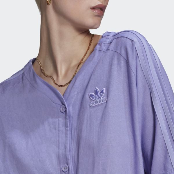 Adidas Linen Baseball Dress Light Purple