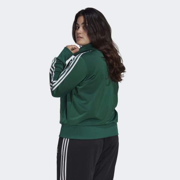 Adidas Dark Green Adicolor Classics Firebird Track Jacket (Plus Size)