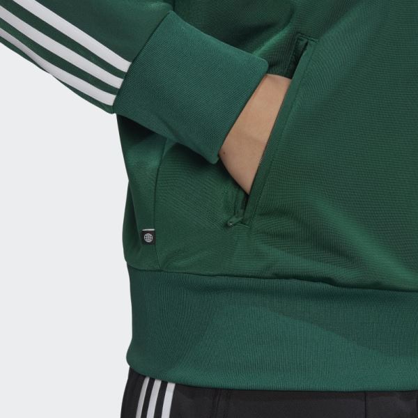 Adidas Dark Green Adicolor Classics Firebird Track Jacket (Plus Size)