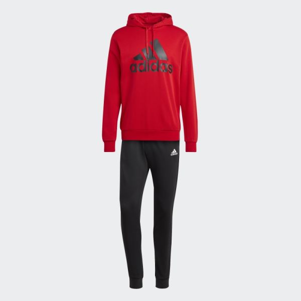 Scarlet Adidas Big Logo Terry Tracksuit