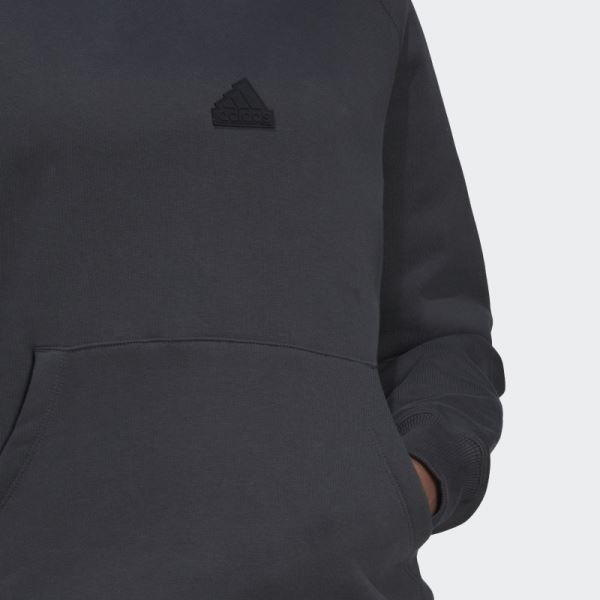 Oversized Hooded Sweatshirt Adidas Carbon