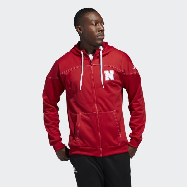 Cornhuskers Stadium Full-Zip Hoodie Adidas Red