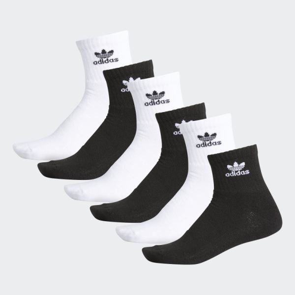 Trefoil Quarter Socks 3 Pairs Black Adidas