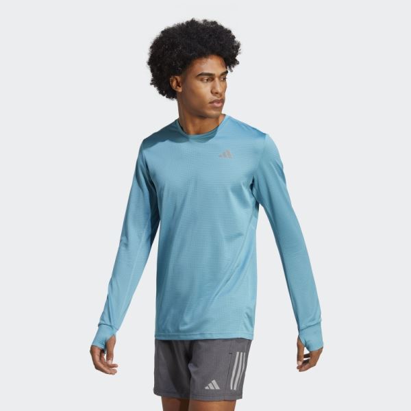 Own the Run Long Sleeve Tee Adidas Blue