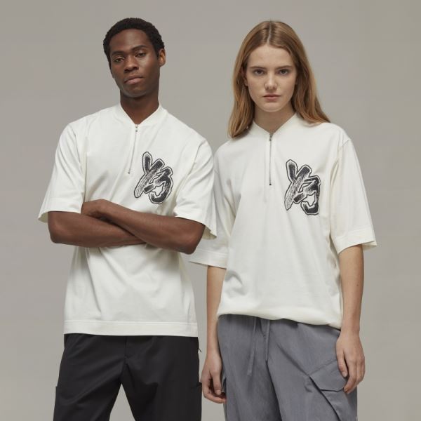 Stylish Y-3 Half-Zip Short Sleeve Tee Adidas