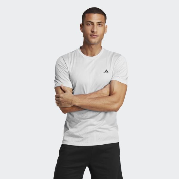 Adidas White HIIT Engineered Training Tee