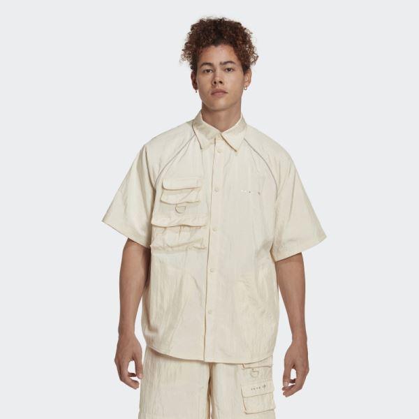 White Reveal Short Sleeve Overshirt Adidas