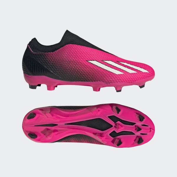 Adidas Pink X Speedportal.3 Laceless Firm Ground Soccer Cleats