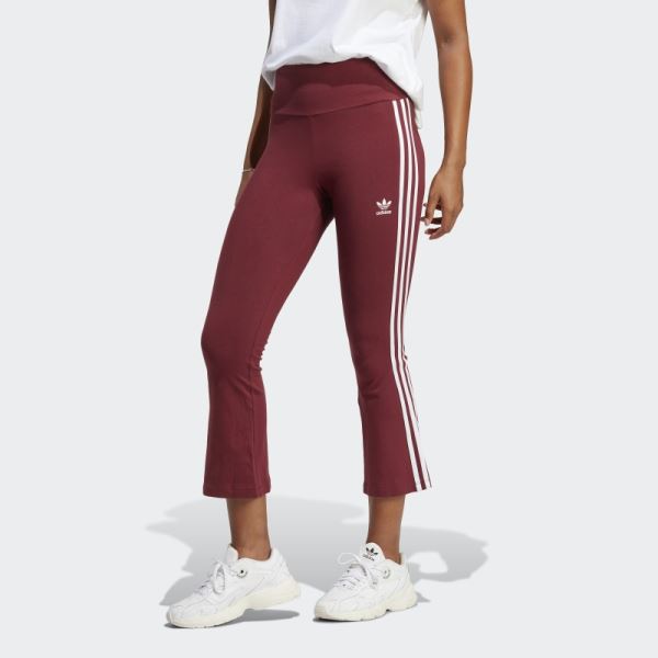 Red Adicolor Classics 3-Stripes 7/8 Flare Leggings Adidas