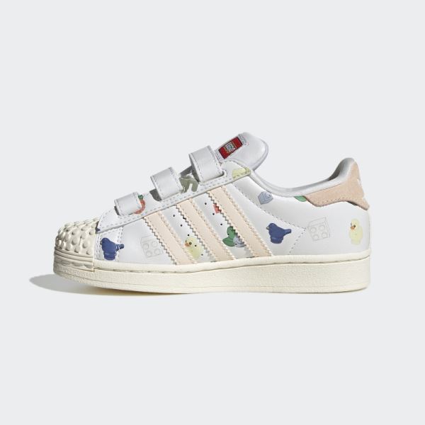 White Adidas Superstar x LEGO Shoes Fashion