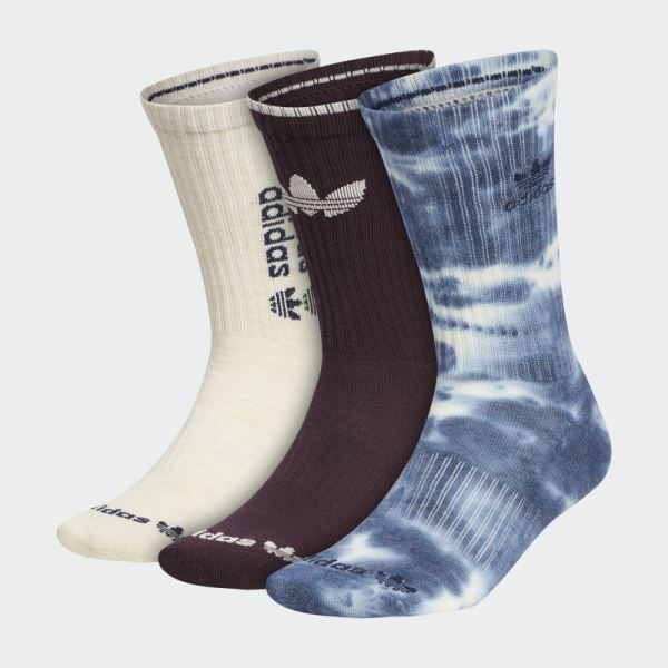 Color Wash Crew Socks 3 Pairs Night Indigo Adidas