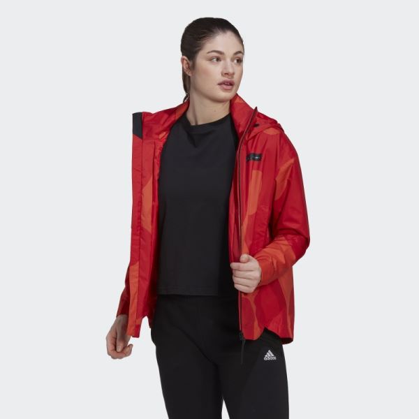 Marimekko Traveer RAIN.RDY Jacket Adidas Orange