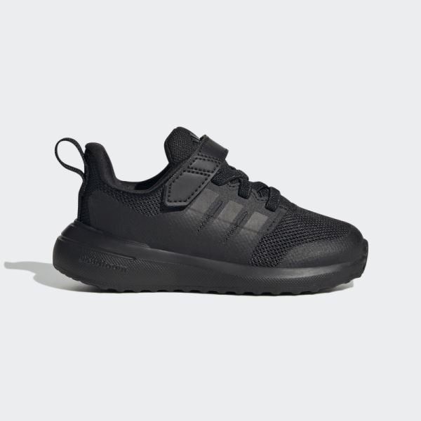 Black FortaRun 2.0 Cloudfoam Elastic Lace Top Strap Shoes Adidas