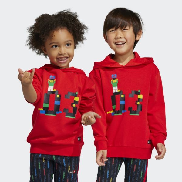 Red Fashion Adidas x Classic LEGO Hoodie