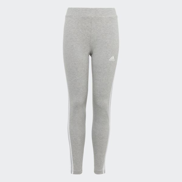 Adidas Essentials 3-Stripes Cotton Tights Medium Grey