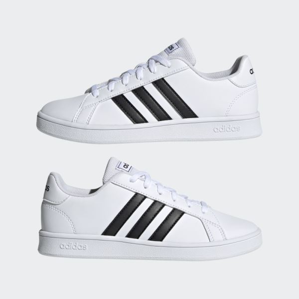 White Adidas Grand Court Shoes