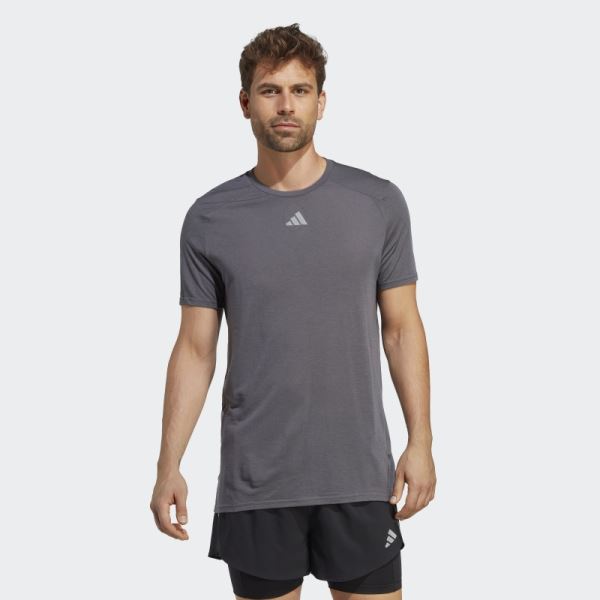 Win Confidence Running Tee Grey Adidas