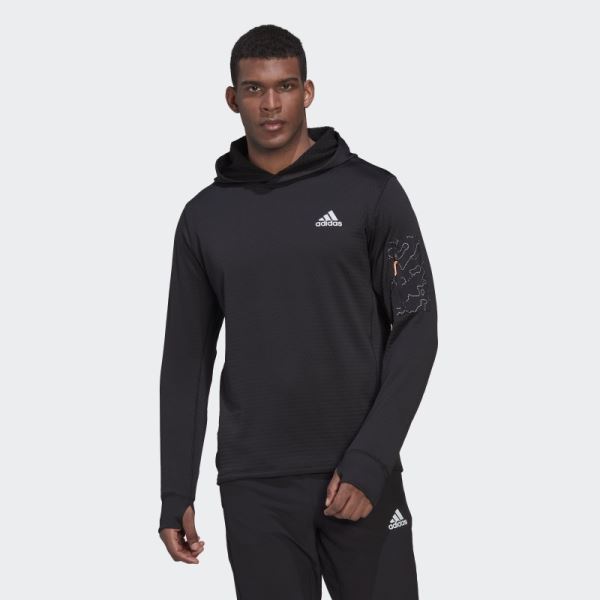 Black Adidas Fleece X-City Running Hoodie Fashion