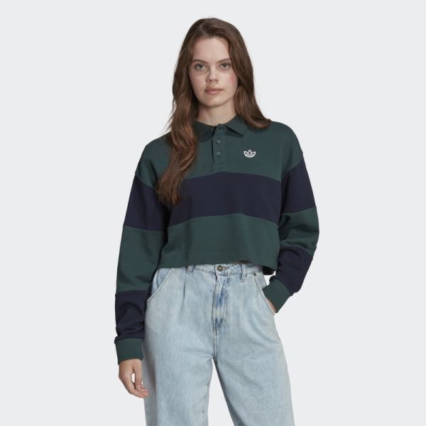 Adidas Originals Class of 72 Crop Crew Sweatshirt Mineral Green Hot