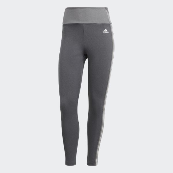 Designed to Move High-Rise 3-Stripes 7/8 Sport Leggings Adidas Dark Grey Heather