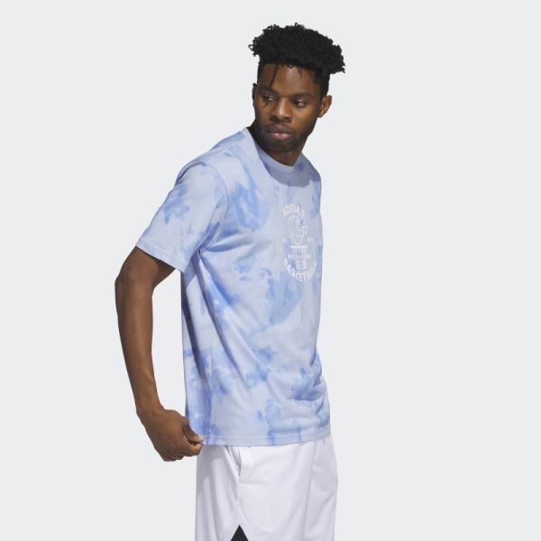 Blue Dawn Adidas Worldwide Hoops Basketball Graphic Tee