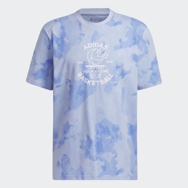 Blue Dawn Adidas Worldwide Hoops Basketball Graphic Tee