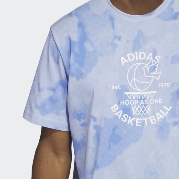 Blue Dawn Adidas Worldwide Hoops Basketball Graphic Tee