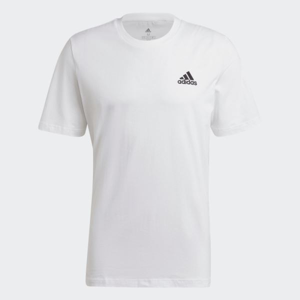 White Essentials Embroidered Small Logo Tee Adidas