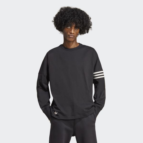 Black Adicolor Neuclassics Long-Sleeve Top Adidas