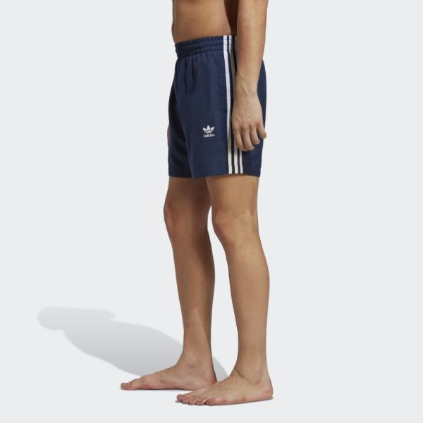 Adidas Night Indigo Originals Adicolor 3-Stripes Swim Shorts