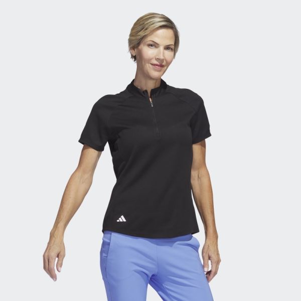 Textured Golf Polo Black Adidas