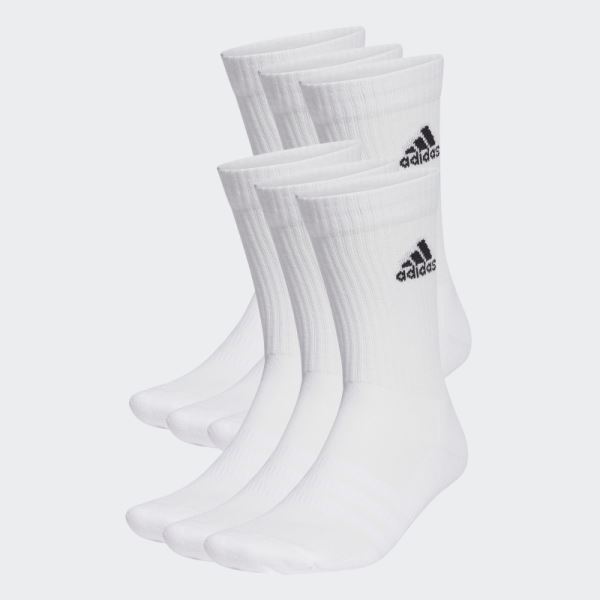 White Adidas Cushioned Sportswear Crew Socks 6 Pairs