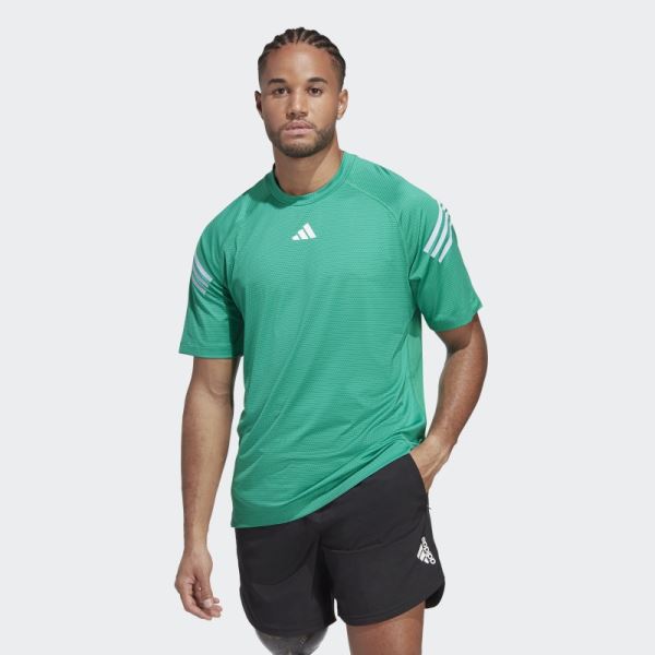 Court Green Train Icons 3-Stripes Training Tee Adidas