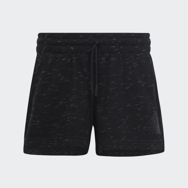 Adidas Black Melange Future Icons Big Logo Shorts