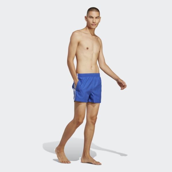 Adidas Blue Originals Adicolor 3-Stripes Short Length Swim Shorts