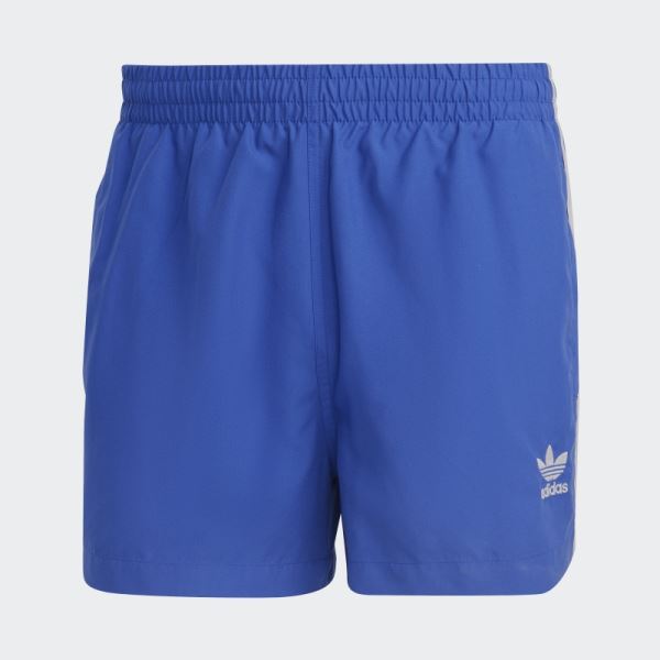 Adidas Blue Originals Adicolor 3-Stripes Short Length Swim Shorts