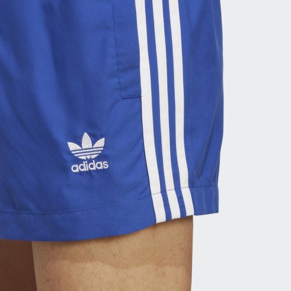 Adidas Blue Originals Adicolor 3-Stripes Short Length Swim Shorts