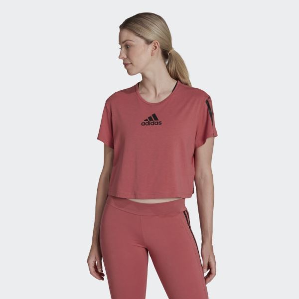 Red Adidas AEROREADY Made for Training Crop Sport Tee Fashion