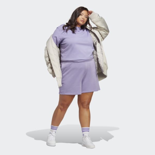 Adicolor Essentials French Terry Shorts (Plus Size) Adidas Lilac