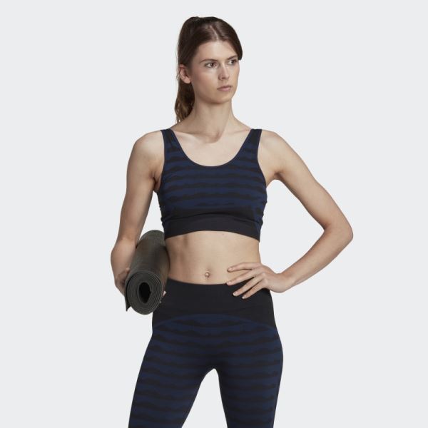 Navy Marimekko Light-Support AEROKNIT Bra Adidas