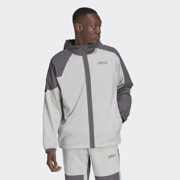 Adidas Adventure Winter Fabric Mix Hoodie Grey