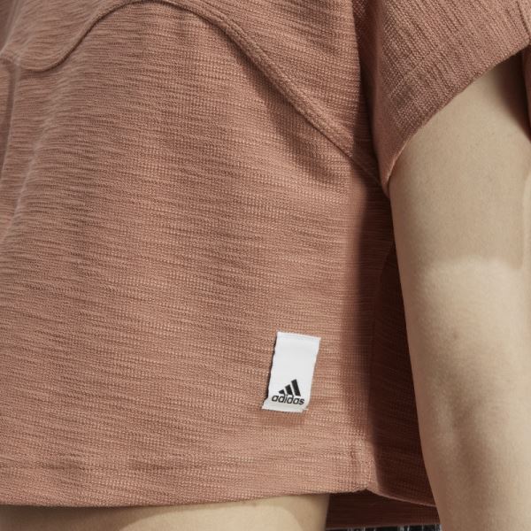 Clay Lounge Terry Loop Crop Top Adidas