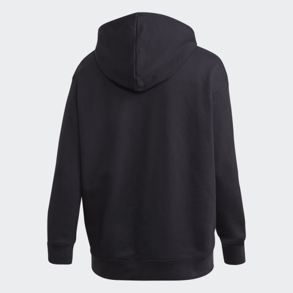 Adidas Black Trefoil Hoodie (Plus Size)