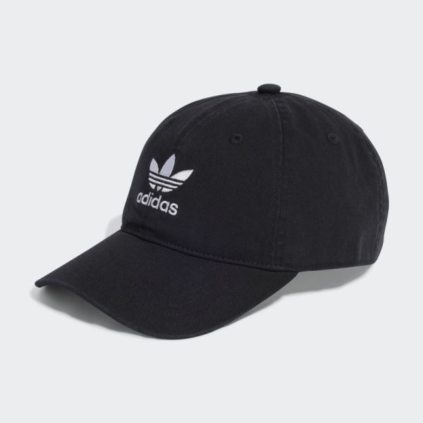 Black Adicolor Classics Trefoil Stonewashed Baseball Hat Adidas