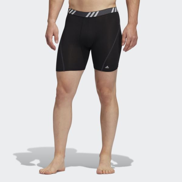 Adidas Black Performance Mesh Boxer Briefs 3 Pairs (Big and Tall)